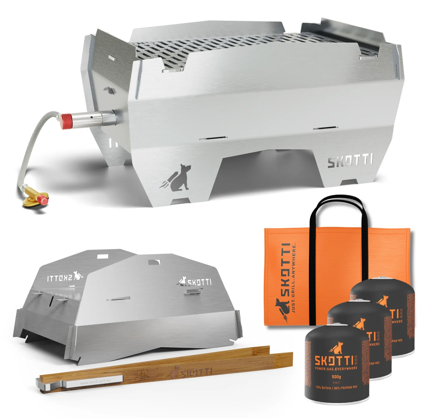 SKOTTI GRILL + CAP + 3 X GAS