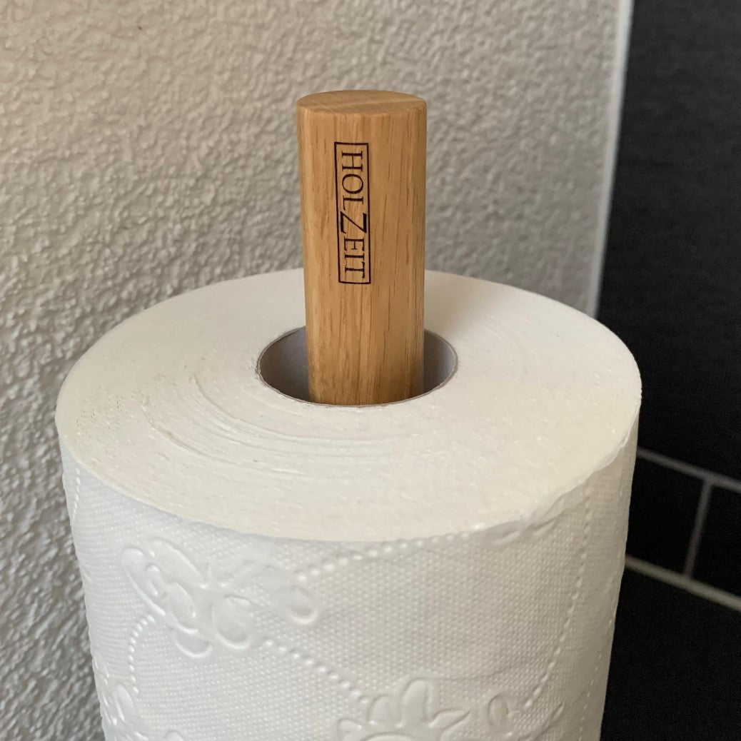 Toilettenpapierhalter aus Massivholz Eiche - schlicht & modern