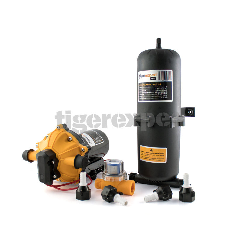 Wasserdrucksystem 12V - Druckwasserpumpe & Druckspeichertank im Set