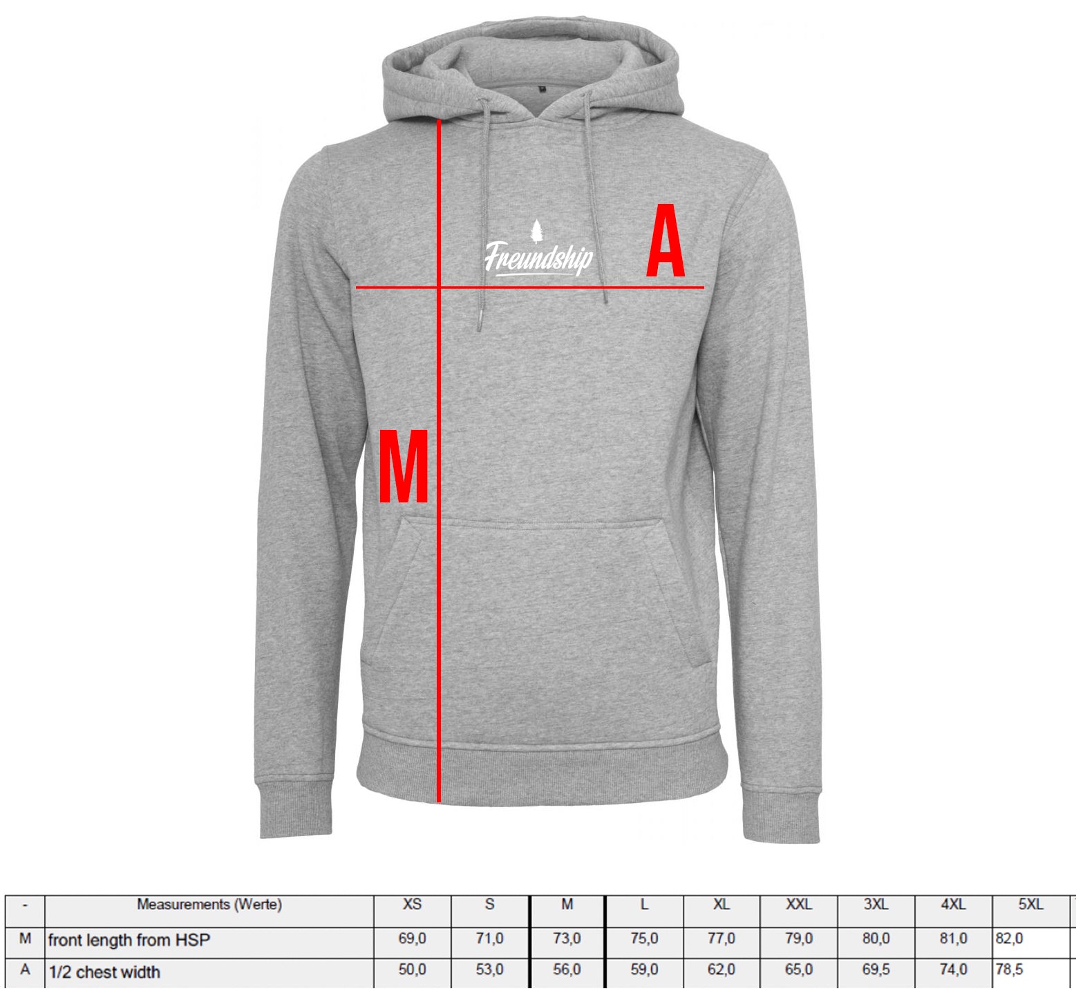 Freundship Hoodie "einfach machen" Backprint