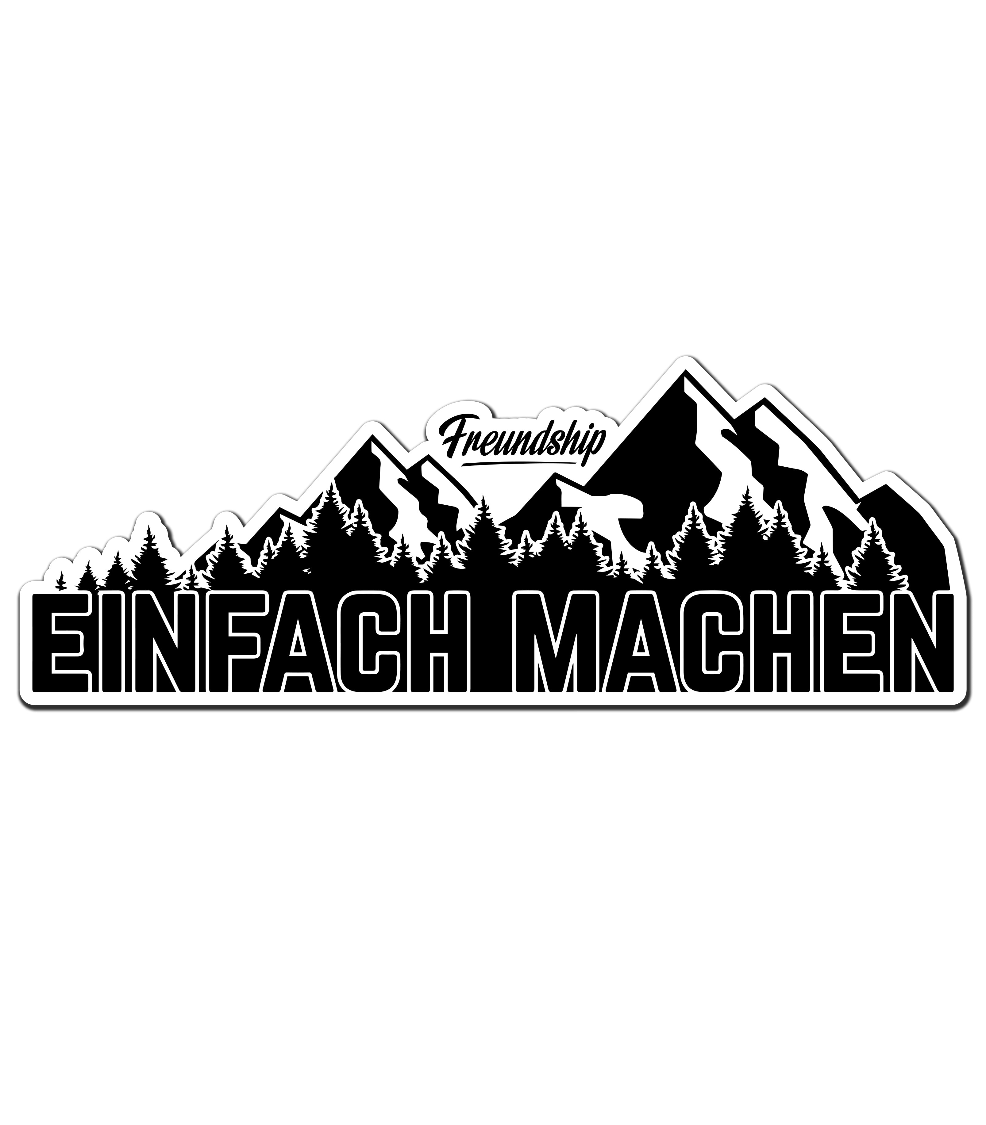 Freundship Einfach machen Berge/Bäume Sticker