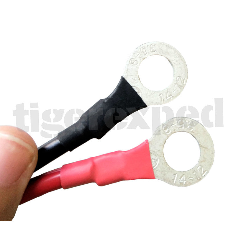 Anschlusskabel 1,5m mit M8 Ringösen für Solartaschen mit SAE-Stecker und Sicherung, 4qmm